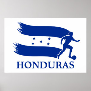 Poster Drapeau de football du Honduras