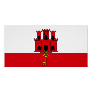 Poster Drapeau de Gibraltar