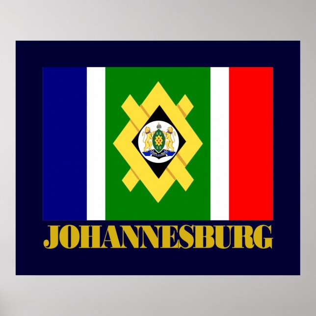 Poster Drapeau de Johannesburg (Devant)