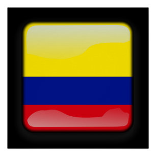 Poster Drapeau de la Colombie