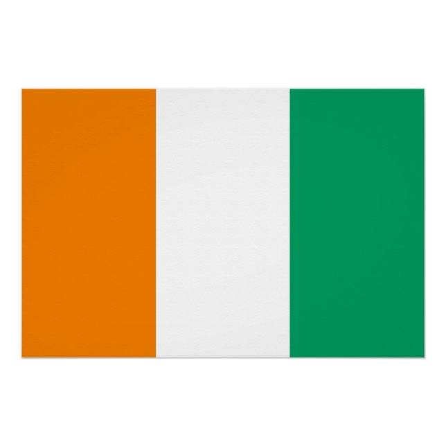 Poster Drapeau de la Côte d'Ivoire (Devant)
