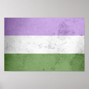Poster Drapeau de la fierté de genre