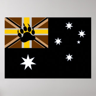 Poster Drapeau de la fierté de l'ours australien