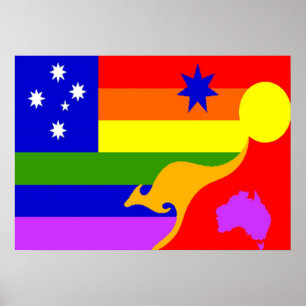 Poster Drapeau de la fierté GLBT australienne