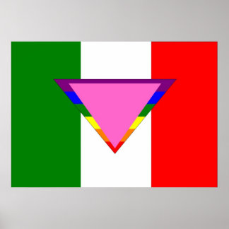 Poster Drapeau de la fierté GLBT italienne