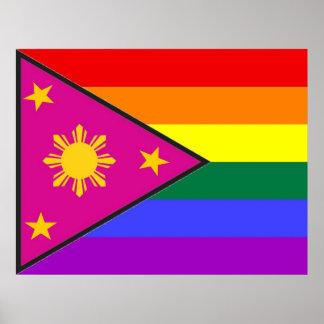 Poster Drapeau de la fierté GLBT philippine