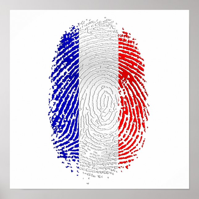 Poster Drapeau de la France Fierté française Dons d'empre (Devant)