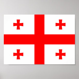 Poster Drapeau de la Géorgie