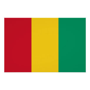 Poster Drapeau de la Guinée