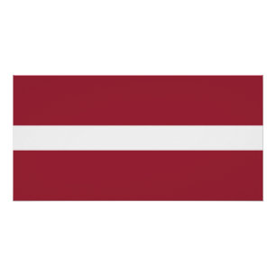 Poster Drapeau de la Lettonie