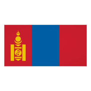 Poster Drapeau de la Mongolie