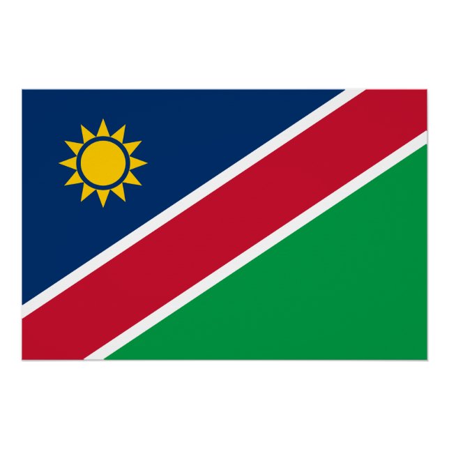 Poster Drapeau de la Namibie (Devant)