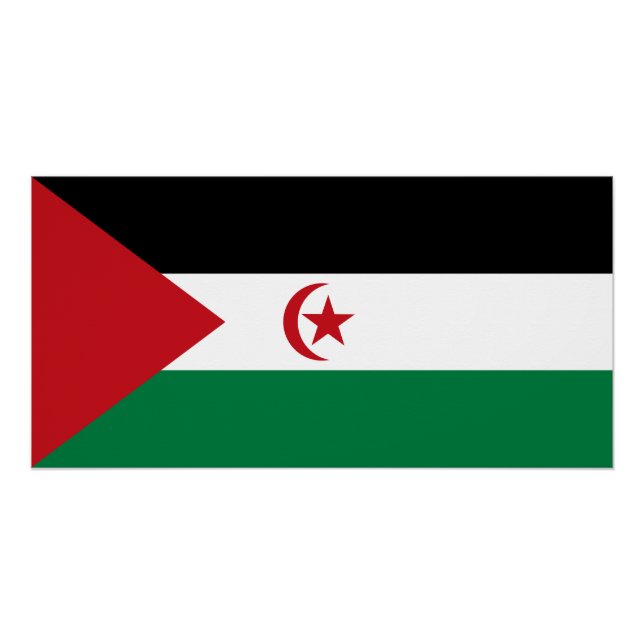 Poster Drapeau de la République arabe sahraouie démocrati (Devant)