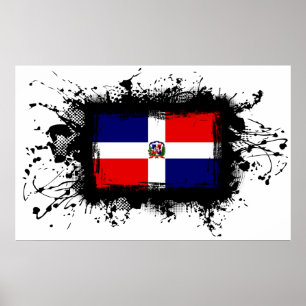 Poster Drapeau de la République Dominicaine