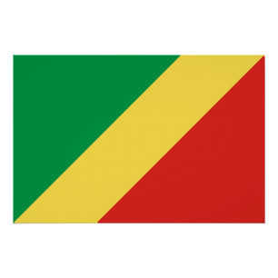 Poster Drapeau de la République du Congo
