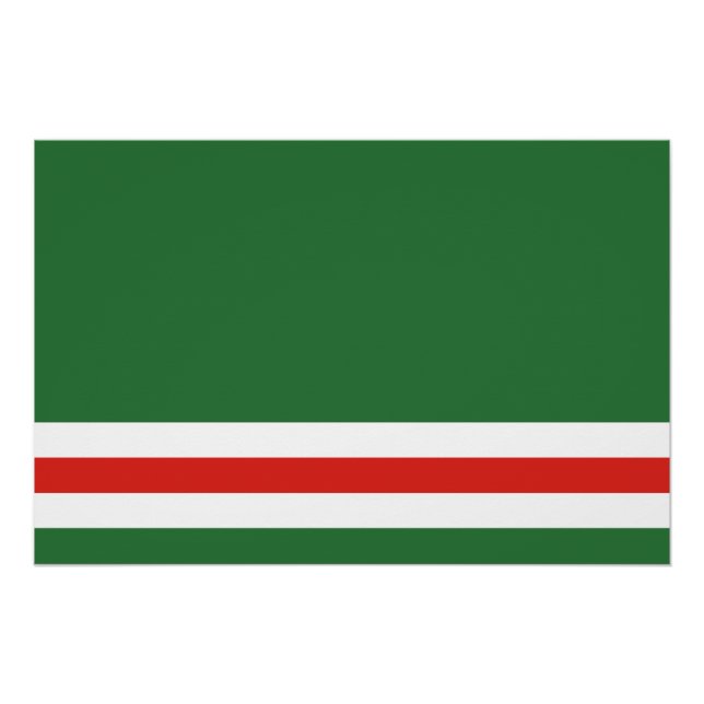 Poster Drapeau de la République tchétchène d'Ichkérie (Devant)