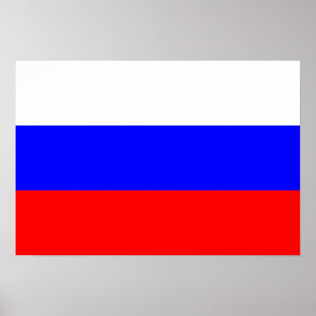 Poster Drapeau de la Russie (Devant)