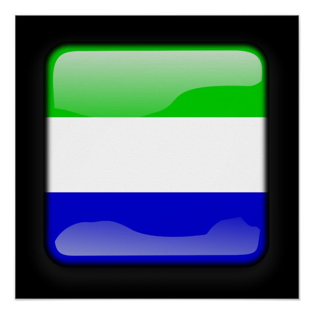 Poster Drapeau de la Sierra Leone (Devant)