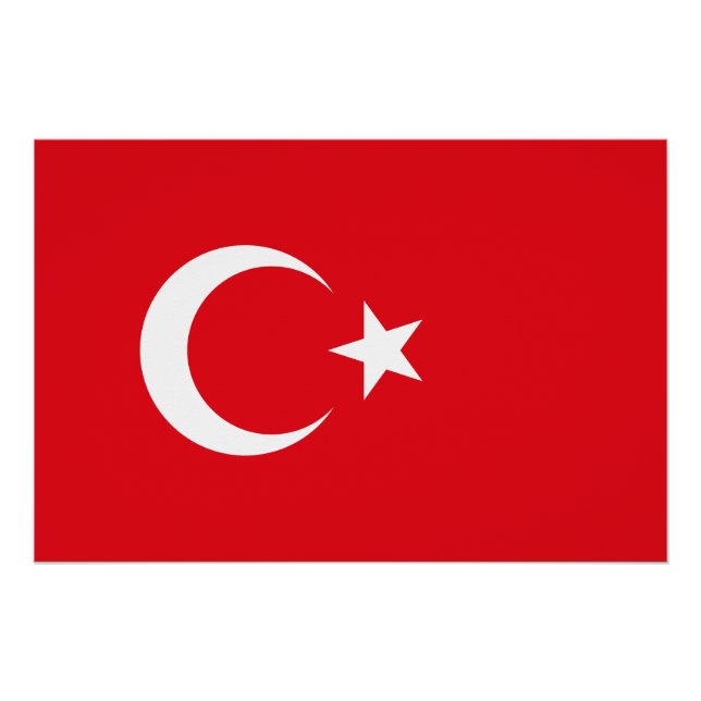 Poster Drapeau de la Turquie (Devant)