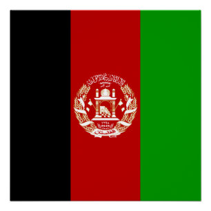 Poster Drapeau de l'Afghanistan patriotique