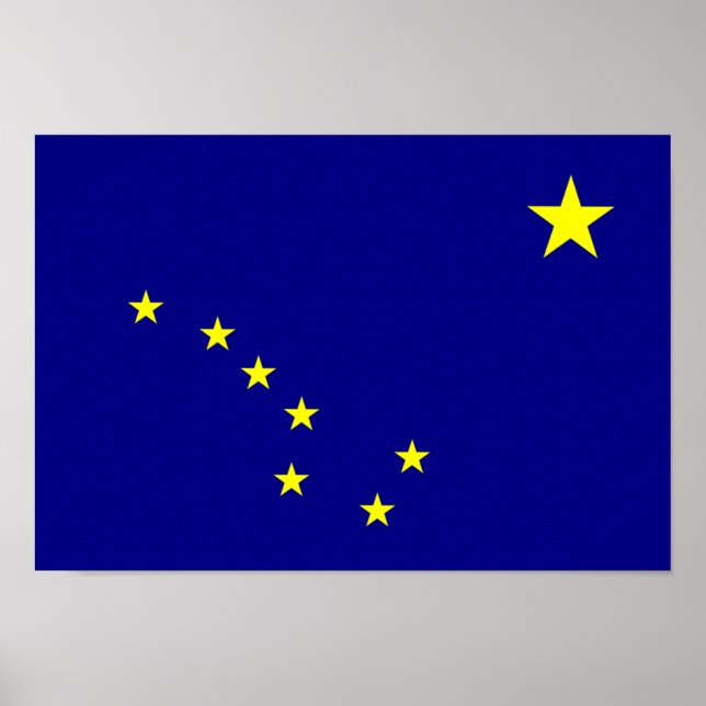 Poster Drapeau de l'Alaska (Devant)