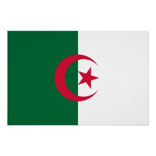 Poster Drapeau de l'Algérie