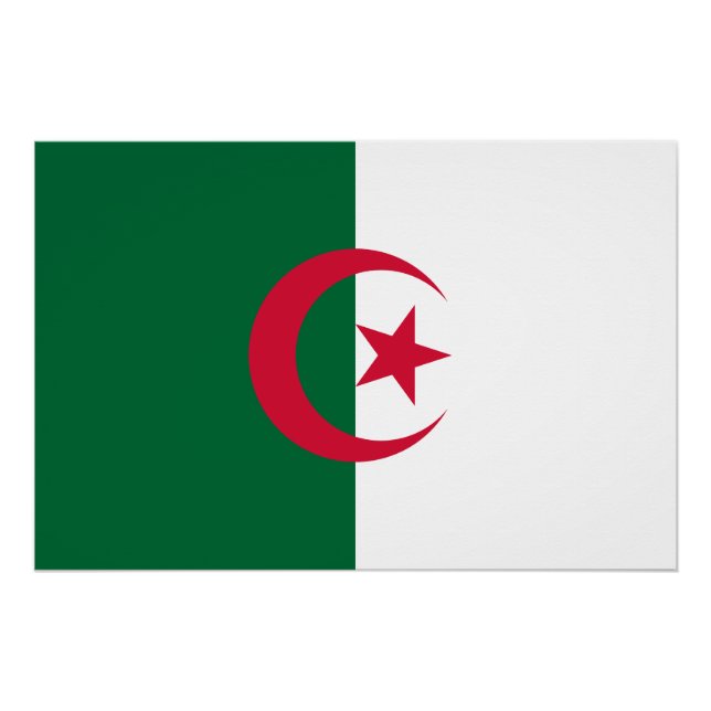 Poster Drapeau de l'Algérie (Devant)