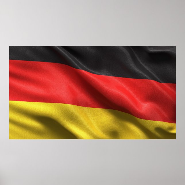 Poster Drapeau de l'Allemagne (Devant)