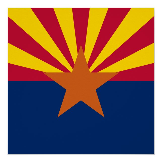 Poster Drapeau de l'Arizona (Devant)
