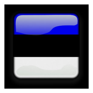 Poster Drapeau de l'Estonie