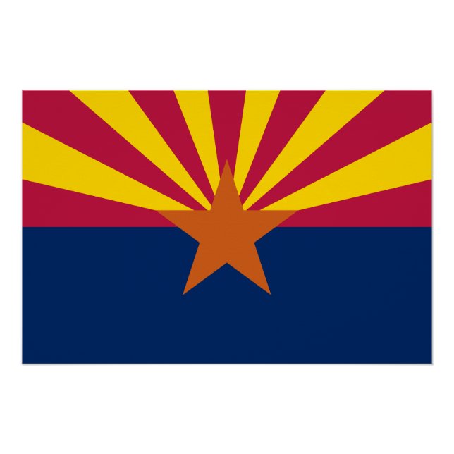 Poster Drapeau de l'État de l'Arizona (Devant)