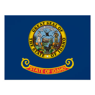 Poster Drapeau de l'État de l'Idaho