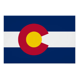 Poster Drapeau de l'État du Colorado
