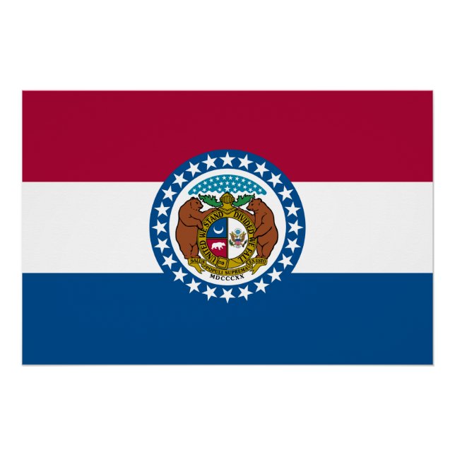 Poster Drapeau de l'État du Missouri (Devant)