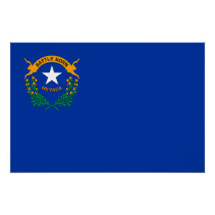 Poster Drapeau de l'État du Nevada