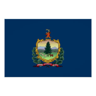 Poster Drapeau de l'État du Vermont