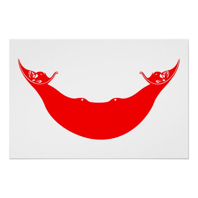 Poster Drapeau de l'île de Pâques (Devant)