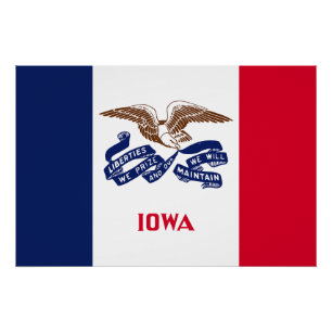 Poster Drapeau de l'Iowa