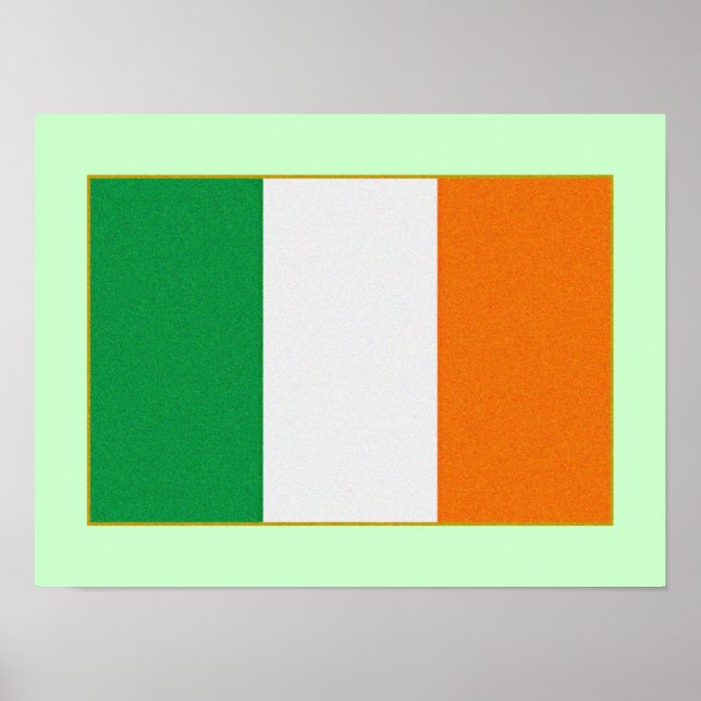 Poster Drapeau de l'Irlande - République irlandaise Tri-c (Devant)