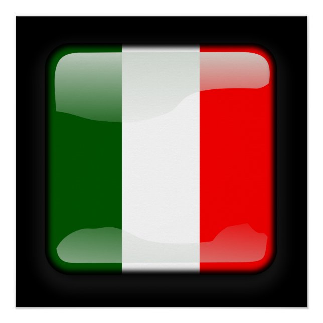 Poster Drapeau de l'Italie (Devant)