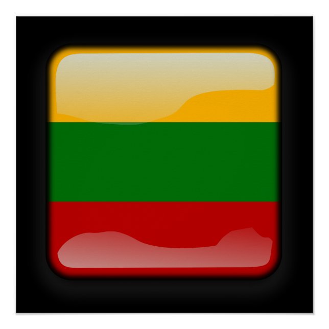 Poster Drapeau de Lituanie (Devant)