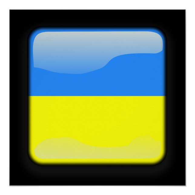 Poster Drapeau de l'Ukraine (Devant)