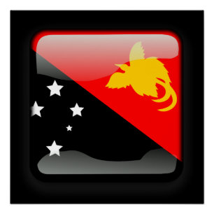 Poster Drapeau de Papouasie-Nouvelle-Guinée