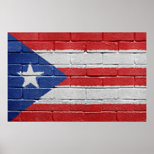 Poster Drapeau de Porto Rico
