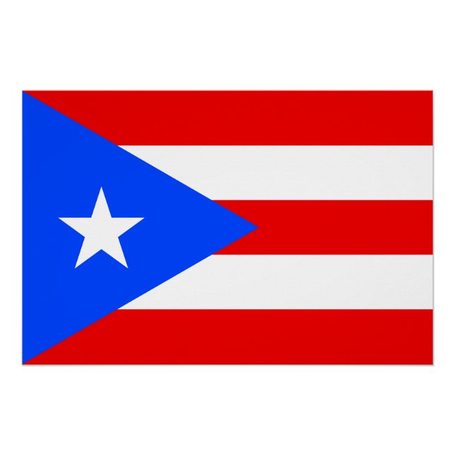 Poster Drapeau de Porto Rico (Devant)