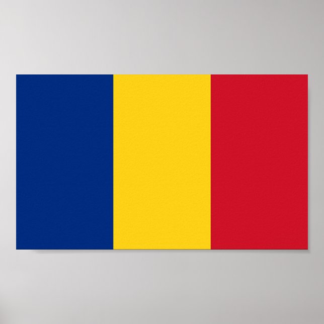 Poster Drapeau de Roumanie (Devant)