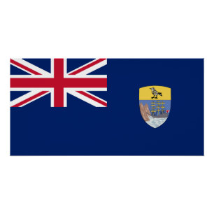 Poster Drapeau de Sainte-Hélène