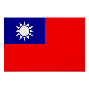 Poster Drapeau de Taïwan