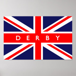 Poster Drapeau Derby UK