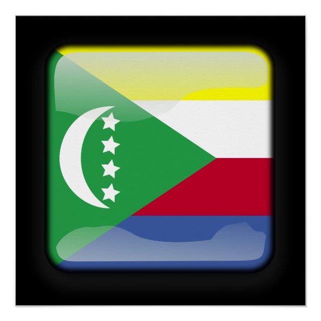 Poster Drapeau des Comores (Devant)